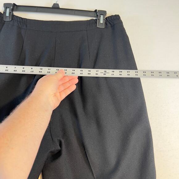 Focus 2000 by Charles Glueck Wool Pant Woman's 16W Black Lined Side Zip & Button - Picture 13 of 14